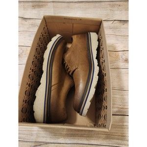 New Clarks Men's Frelan Lace Leather shoes Brown 12M